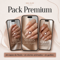 Pack Premium: 20 capas de Reels, 20 stories animados e 20 guiões