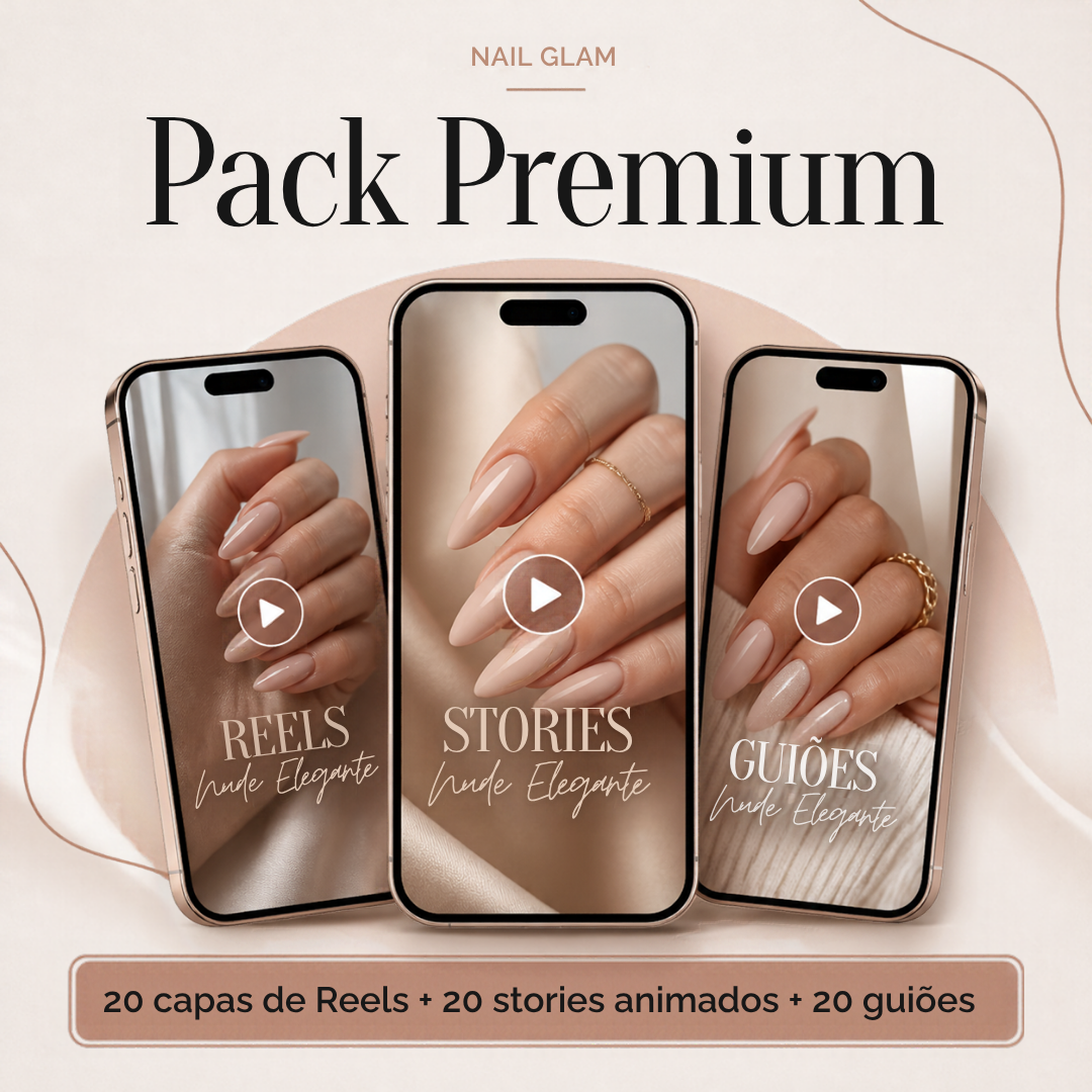 Pack Premium: 20 capas de Reels, 20 stories animados e 20 guiões